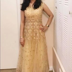 3 piece Indian door length suit with lehnga bottam